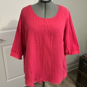Soft Surroundings , size L, gauze tunic